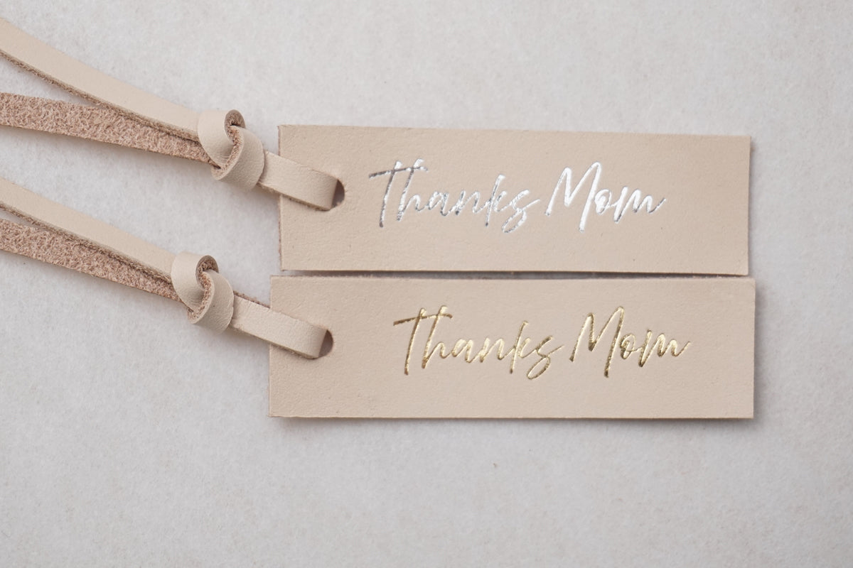 ギフト用レザータグ　”Thanks  Mom
”